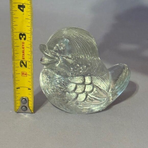 Vintage Goebel Hummel Glass Duck Anthropomorphic Smile Bird Paperweight Figurine - Picture 2 of 4